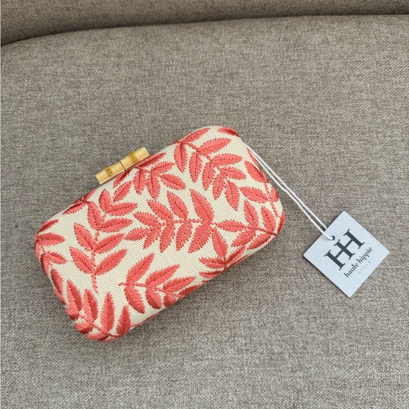 Alessia Bianchi Embroidered Clutch NWT Evening Bag Floral Formal Wedding Purse - Picture 2 of 7